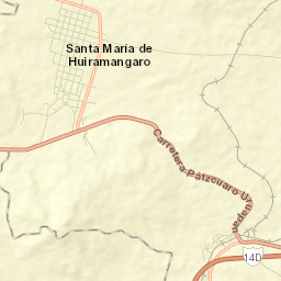 Santa María Huiramangaro (San Juan Tumbio) Street Map