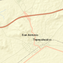 Tepeyehualco de Hidalgo Street Map