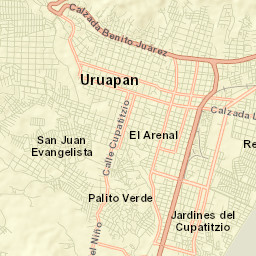 Uruapan Street Map