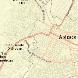 San Benito Xaltocan Street Map