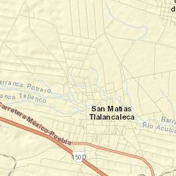 San Matias Tlalancaleca Street Map