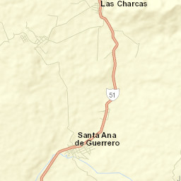 Santa Ana de Guerrero (El Cascabel) Street Map
