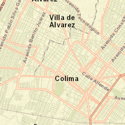 Ciudad de Villa de Álvarez Street Map