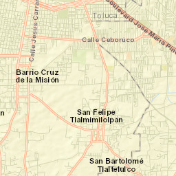 Santa María Magdalena Ocotitlán Street Map