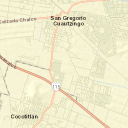 La Candelaria Tlapala Street Map