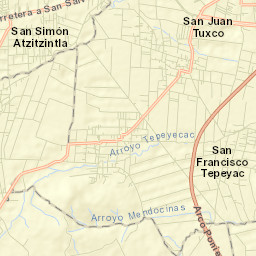 San Juan Tuxco Street Map