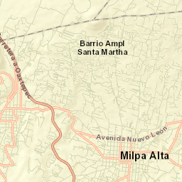 Milpa Alta Street Map