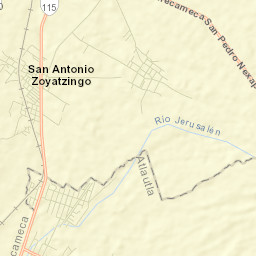 San Diego Huehuecalco Street Map