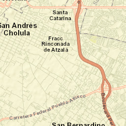 San Bernardino Tlaxcalancingo Street Map