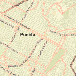 Puebla Street Map
