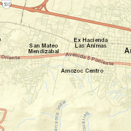 Amozoc de Mota Street Map