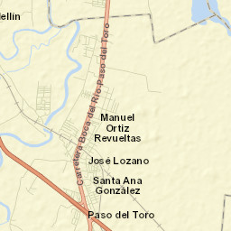 Paso del Toro Street Map