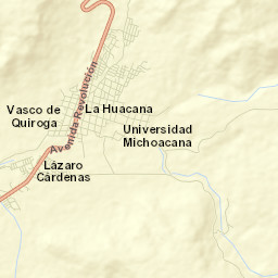 La Huacana Street Map