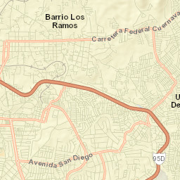 Colonia los Cerritos Street Map