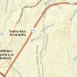 Santa Ana Acozautla Street Map