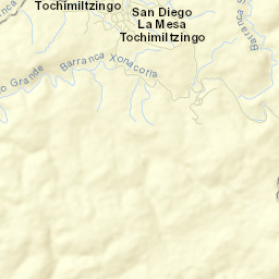 San Diego la Mesa Tochimiltzingo Street Map