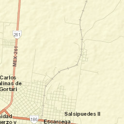 Escárcega Street Map