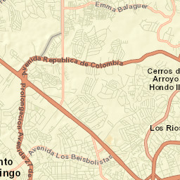 Santo Domingo Oeste Street Map