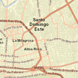 Santo Domingo Este Street Map