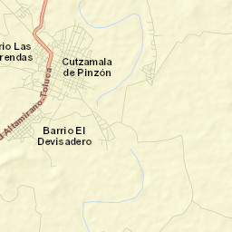 Cutzamala de Pinzón Street Map