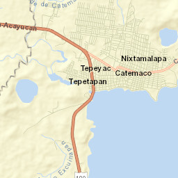 Catemaco Street Map