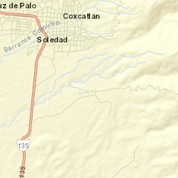 Coxcatlán Street Map
