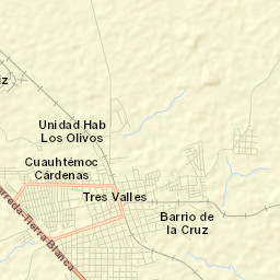 Tres Valles Street Map