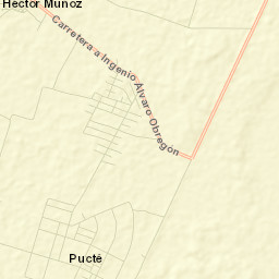 Pucté Street Map