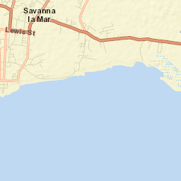 Savannah-la-mar Business Dist. Street Map