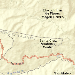 Santa Cruz Acatepec Street Map