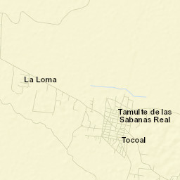 Tamulte de las Sabanas Street Map