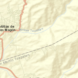 Teotitlán Street Map