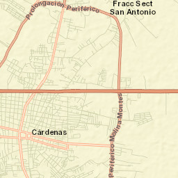 Cárdenas Street Map