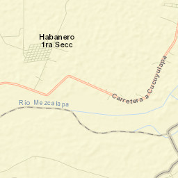 Habanero 1ra. Sección (Venustiano Carranza) Street Map
