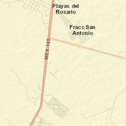 Playas del Rosario Street Map
