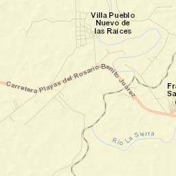 Pueblo Nuevo de las Raíces Street Map