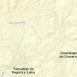 Tezoatlán de Segura y Luna Street Map