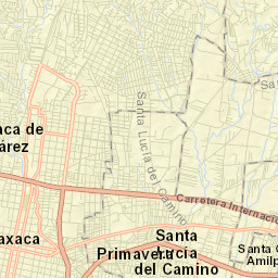 Santa Cruz Amilpas Street Map