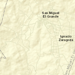 San Miguel el Grande Villa Juárez Street Map