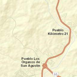 Los Órganos de San Agustín Street Map