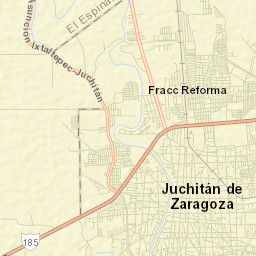 Juchitán de Zaragoza Street Map