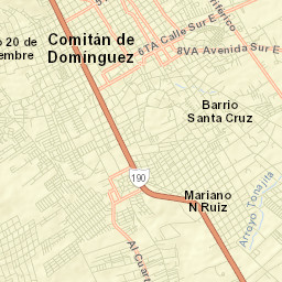 Comitán Street Map