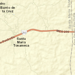 Santa María Tonameca Street Map