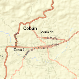 Cobán Street Map