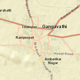 Gangawati Street Map