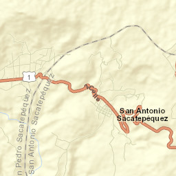 San Antonio Sacatepéquez Street Map
