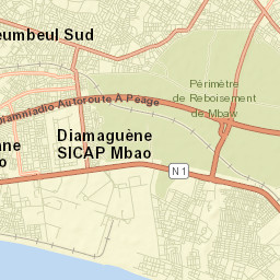Pikine Department Street Map