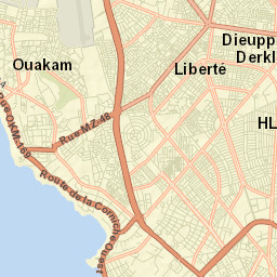 Dakar Department Street Map
