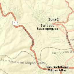 San Bartolomé Milpas Altas Street Map