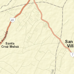 Santa Cruz Muluá Street Map